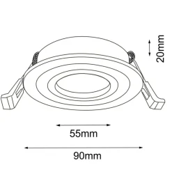 Sklep Kaja Ruchome oczko podtynkowe, gwint GU10 ANT 3024 TOCHI | Kaja Oświetlenie