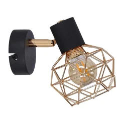 Sklep Kaja Ruchomy kinkiet ścienny z drucianym kloszem 91-22240 z serii ACROBAT | Kaja Oświ