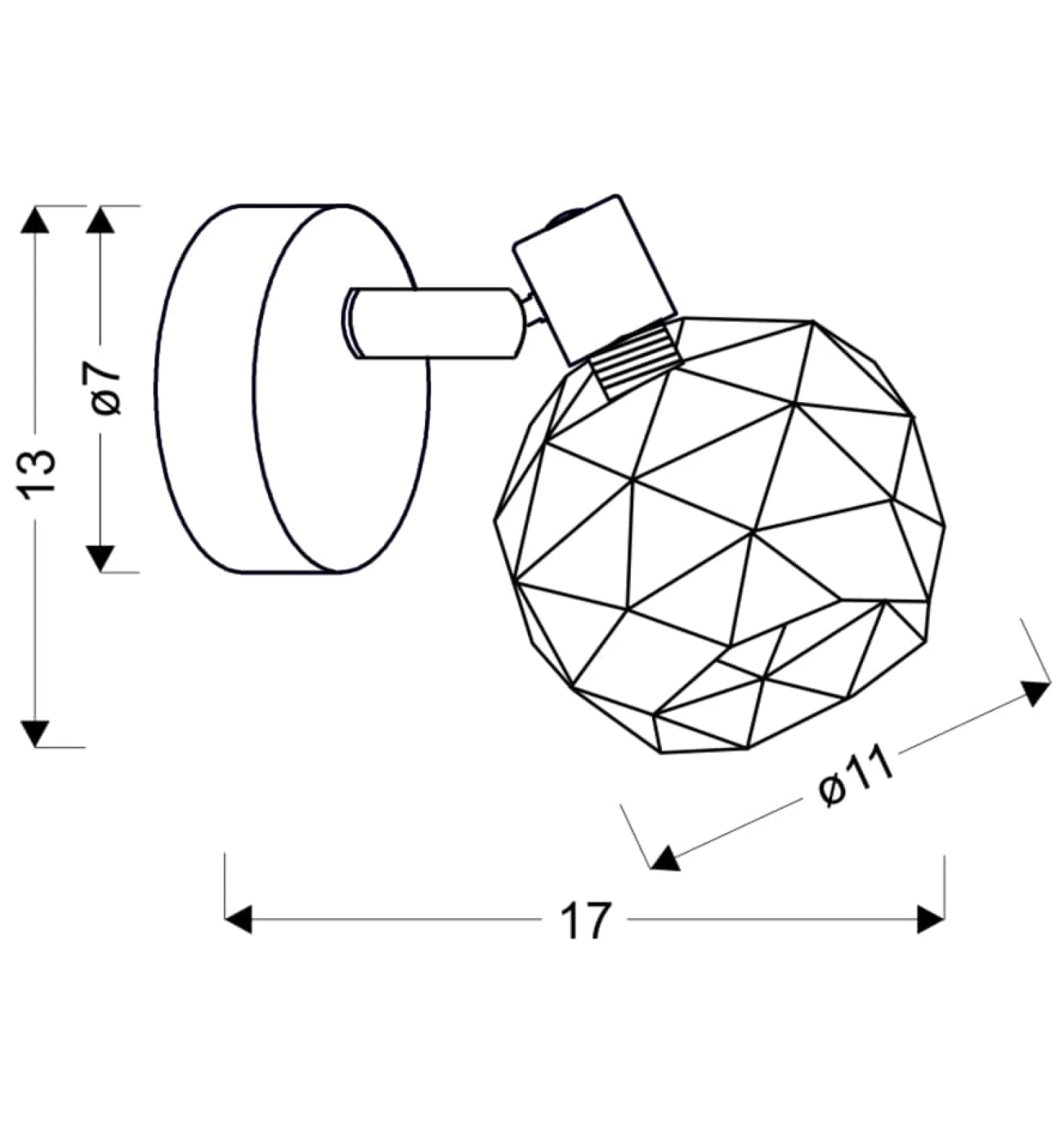 Sklep Kaja Ruchomy kinkiet ścienny z drucianym kloszem 91-22240 z serii ACROBAT | Kaja Oświ