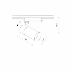 Sklep Kaja Ruchomy spot LED do szyny jednofazowej 10375 PROFILE TINOS LED | Kaja