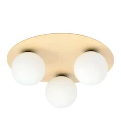 Sale Rustykalna, drewniana lampa sufitowa z kloszami 1142/3B KENZO | Kaja Żyrandole Nowoczesne