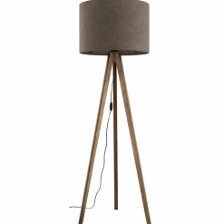 Sklep Kaja Rustykalna, drewniana lampa podłogowa TK 16019 GRAND ORZECH | Kaja