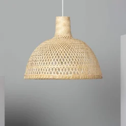 Online Rustykalna lampa z plecionym abażurem ABR-NLW29-BH-E27 BOHO | Kaja Żyrandole Nowoczesne