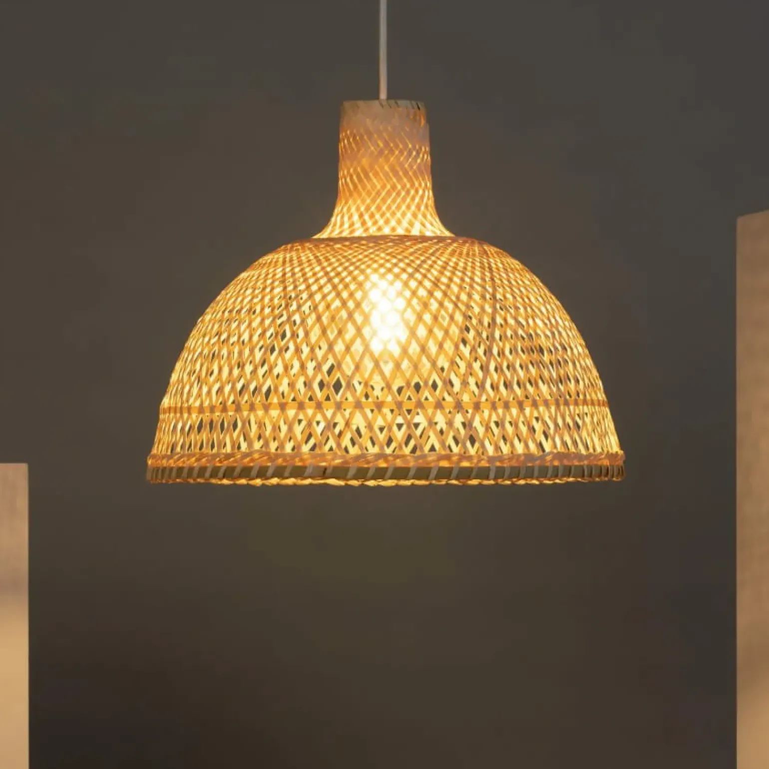 Online Rustykalna lampa z plecionym abażurem ABR-NLW29-BH-E27 BOHO | Kaja Żyrandole Nowoczesne