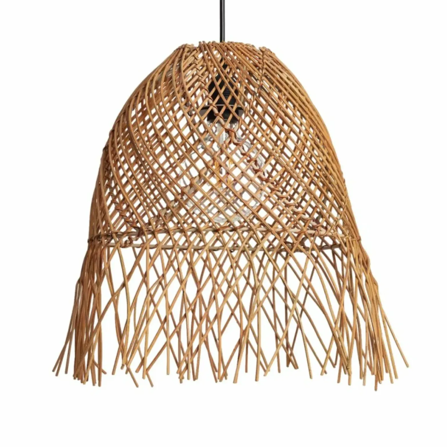 Clearance Rustykalna, pleciona lampa wisząca ABR-LW20-BH-E27 BOHO | Kaja Żyrandole Nowoczesne
