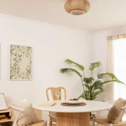 Online Rustykalny plafon z plecionym abażurem ABR-NPL4-BH-E27 BOHO | Kaja Żyrandole Nowoczesne