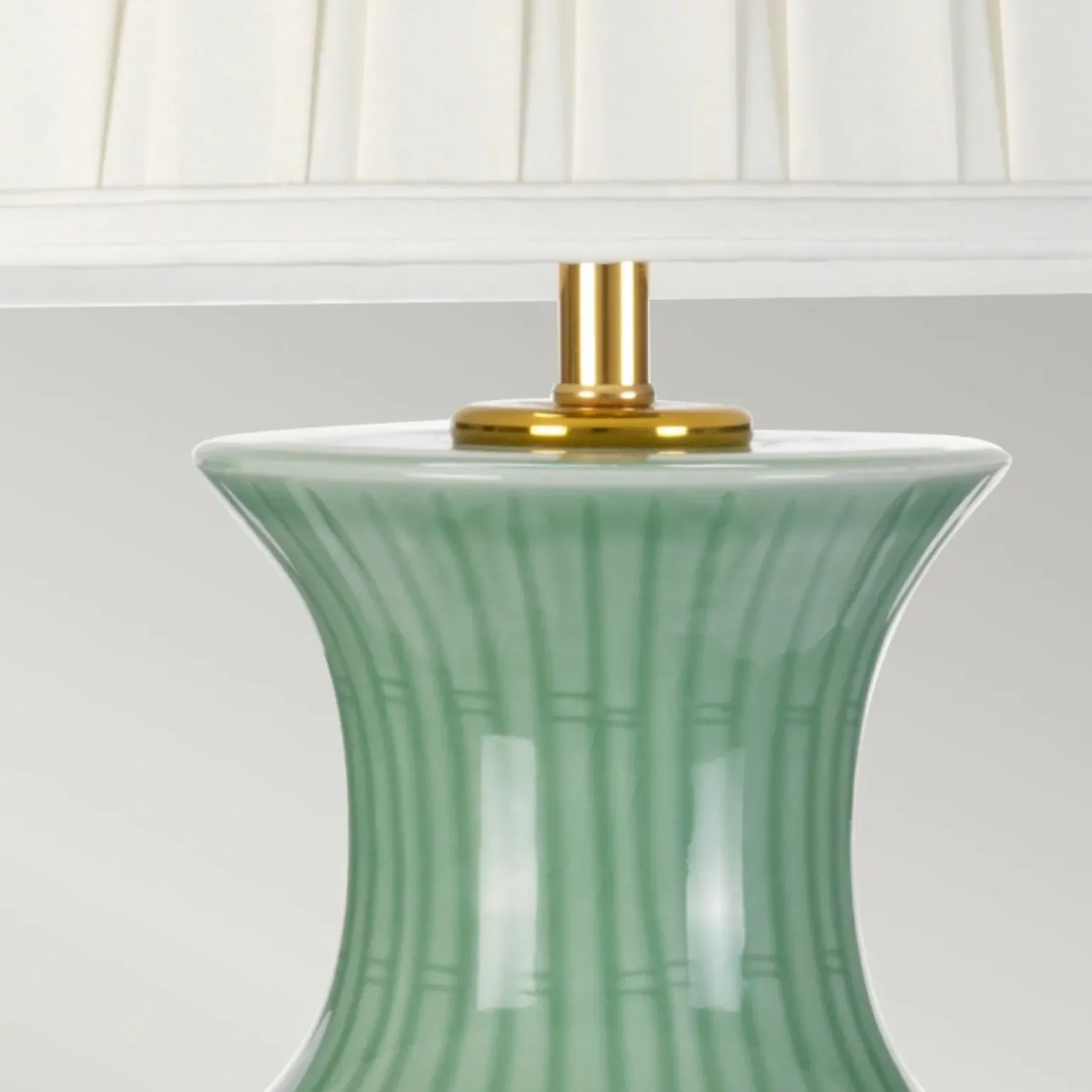 Sklep Kaja Seledynowa lampa stołowa z abażurem DL-DALIAN-TL z serii DALIAN