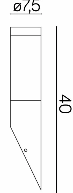 Sklep Kaja Skośna lampa elewacyjna, na żarówkę E27 ST 021 BL z serii INOX | Kaja Oświetleni