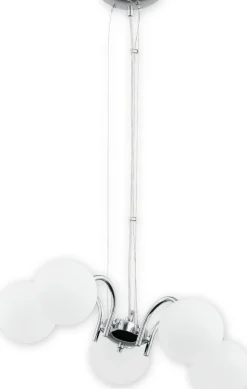 Sklep Kaja Skośny żyrandol z 5 białymi kloszami O2905 W5 C | Kaja Oświetlenie
