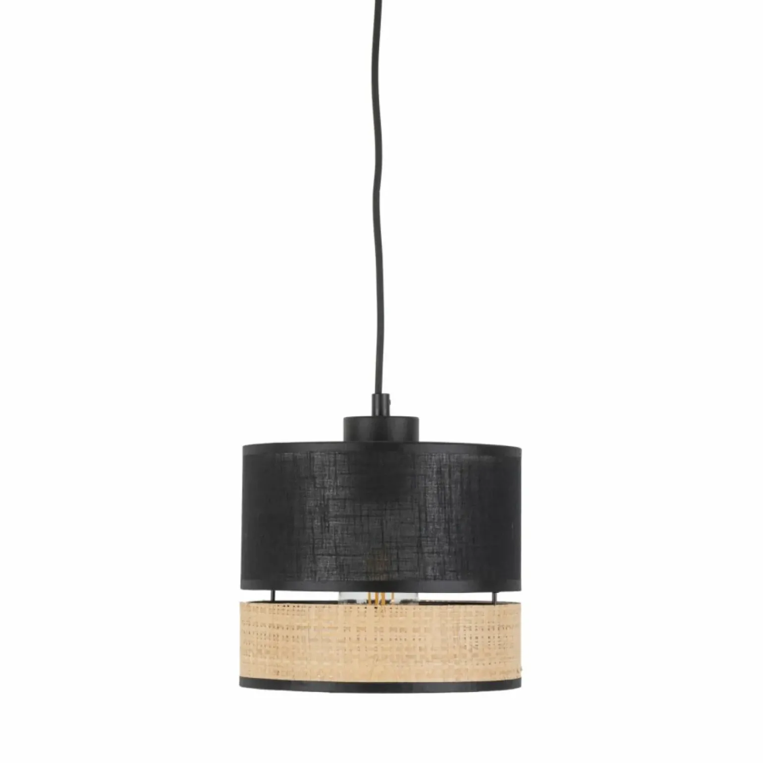 Hot Smukła, abażurowa lampa wisząca boho TK 4765 PAGLIA NEW | Kaja Żyrandole Nowoczesne