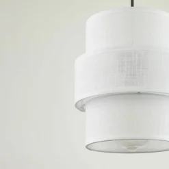 Best Sale Smukła, abażurowa lampa wisząca TK 5094 CALISTO WHITE | Kaja Żyrandole Nowoczesne