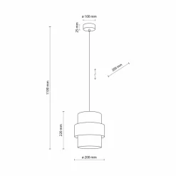 Best Sale Smukła, abażurowa lampa wisząca TK 5094 CALISTO WHITE | Kaja Żyrandole Nowoczesne