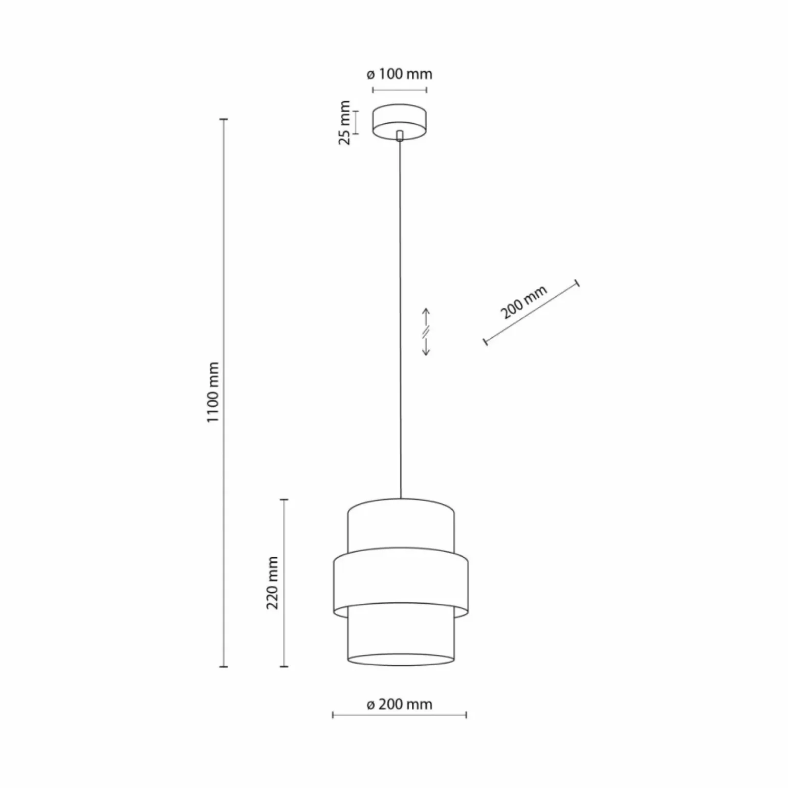 Best Sale Smukła, abażurowa lampa wisząca TK 5094 CALISTO WHITE | Kaja Żyrandole Nowoczesne
