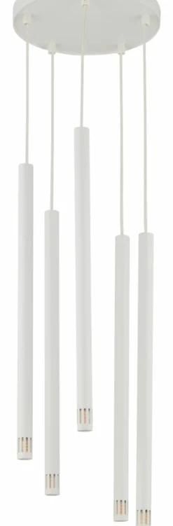 Store Smukła, biała lampa wisząca do jadalni SIG 33229 z serii SOPEL LASER Żyrandole Nowoczesne