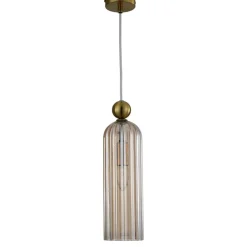 Clearance Smukła, bursztynowa lampa wisząca LP-939/1P AMBER z serii PIEGA | Kaja Żyrandole Nowoczesne
