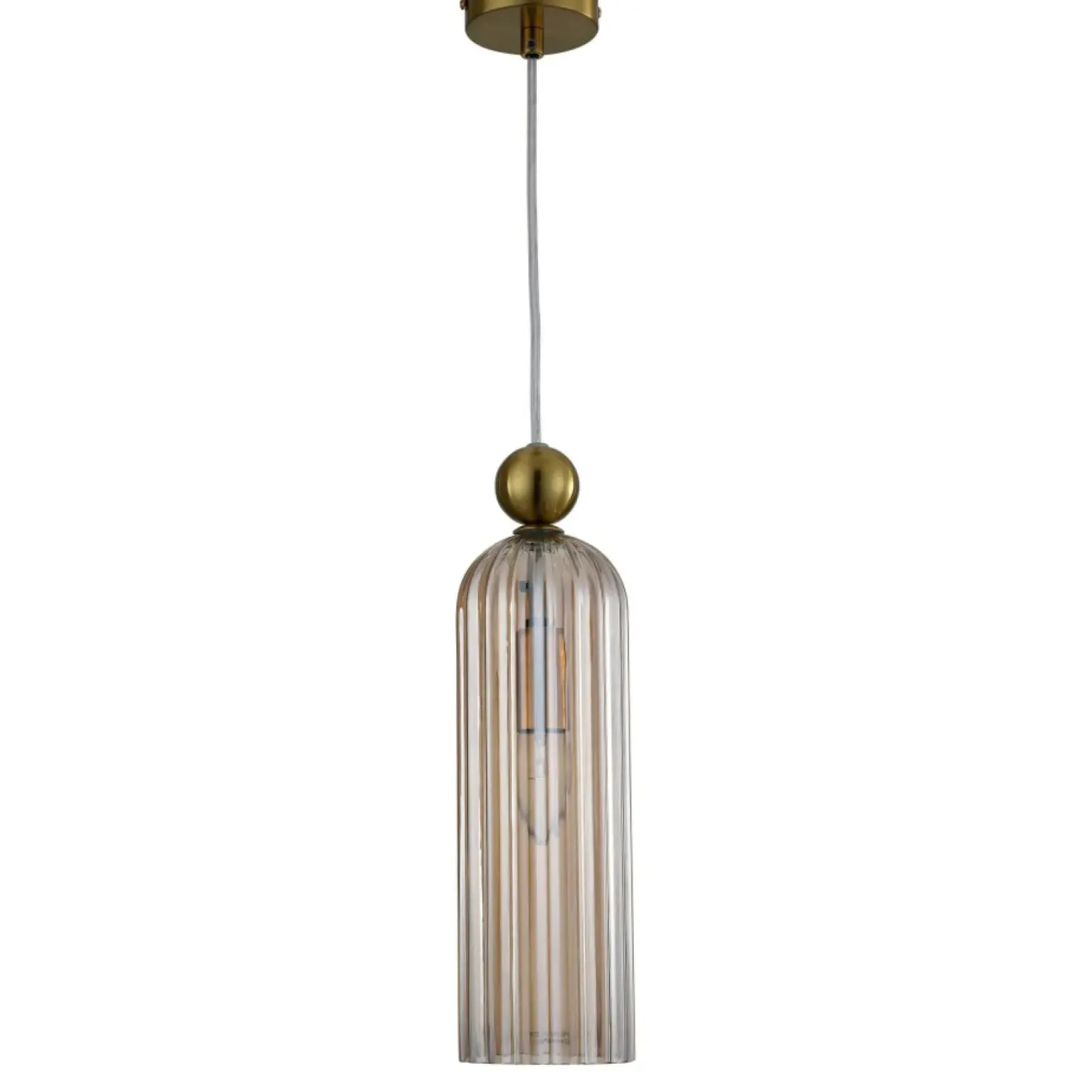 Clearance Smukła, bursztynowa lampa wisząca LP-939/1P AMBER z serii PIEGA | Kaja Żyrandole Nowoczesne