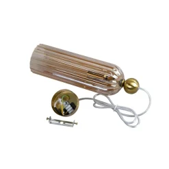 Clearance Smukła, bursztynowa lampa wisząca LP-939/1P AMBER z serii PIEGA | Kaja Żyrandole Nowoczesne