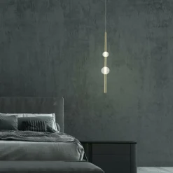 Clearance Smukła, dekoracyjna lampa do sypialni LP-719/2P GD VAKU | Kaja Żyrandole Nowoczesne