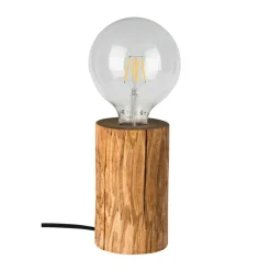 Sklep Kaja Smukła, drewniana lampka bez klosza 76910151 TRABO TABLE | Kaja