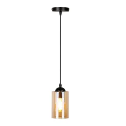 Flash Sale Smukła lampa wisząca z miodowym kloszem 31-00569 BISTRO | Kaja Żyrandole Nowoczesne
