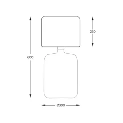 Sklep Kaja Smukła lampka stołowa z białym abażurem 5509WH AMARSA | Kaja
