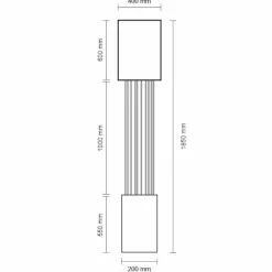Sklep Kaja Smukła, wysoka lampa podłogowa - miedź 185cm ANT 9475 IHI | Kaja