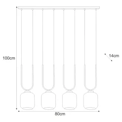 Best Sale Solidna lampa wisząca z bursztynowymi kloszami K-5582 z serii CONI Żyrandole Nowoczesne