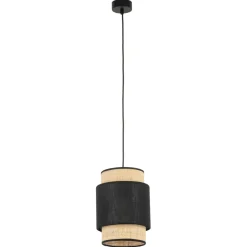 Discount Słomkowo-czarna lampa wisząca do sypialni TK 5656 serii BOHO NEW BLACK Żyrandole Nowoczesne