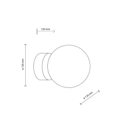 Best Spot z okrągłym, ozdobnym kloszem TK 10256 ESTERA BROWN | Kaja Żyrandole Nowoczesne