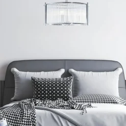 New Srebrna, kryształowa lampa wisząca 2200131P-L MARMO | Kaja Oświetlenie Żyrandole Nowoczesne