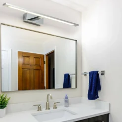 Sklep Kaja Srebrna lampa ścienna 62cm LED 4000K GS-LWB-20W CH ISLA | Kaja