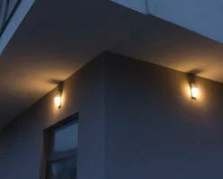 Sklep Kaja Srebrna lampa elewacyjna, gwint E27 1836 AL z serii CITY | Kaja Oświetlenie