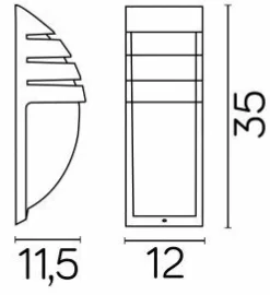 Sklep Kaja Srebrna lampa elewacyjna, gwint E27 1836 AL z serii CITY | Kaja Oświetlenie