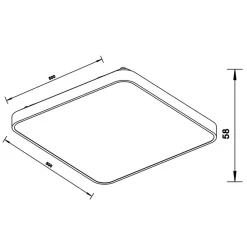 Sklep Kaja Srebrna lampa na bazie kwadratu LED 12100005-SL SIERRA | Kaja