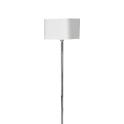 Sklep Kaja Srebrna lampa stojąca z kwadratowym abażurem ML6364 NAPOLI | Kaja
