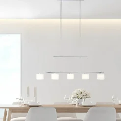 Online Srebrna lampa sufitowa LED - pięć źródeł LED 2209-55 z serii HYDRA Żyrandole Nowoczesne