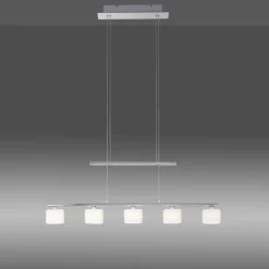 Online Srebrna lampa sufitowa LED - pięć źródeł LED 2209-55 z serii HYDRA Żyrandole Nowoczesne