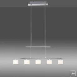 Online Srebrna lampa sufitowa LED - pięć źródeł LED 2209-55 z serii HYDRA Żyrandole Nowoczesne