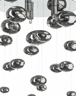 Cheap Srebrna lampa sufitowa na bazie koła 5424 SALVA | Kaja Oświetlenie Żyrandole Nowoczesne