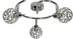 Sklep Kaja Srebrna lampa sufitowa na trzy źródła światła 98-94073 z serii PUZZLE | Kaja Ośw