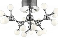 Cheap Srebrna lampa sufitowa w stylu molekularnym AZ0553 NEURONO | Kaja Żyrandole Nowoczesne