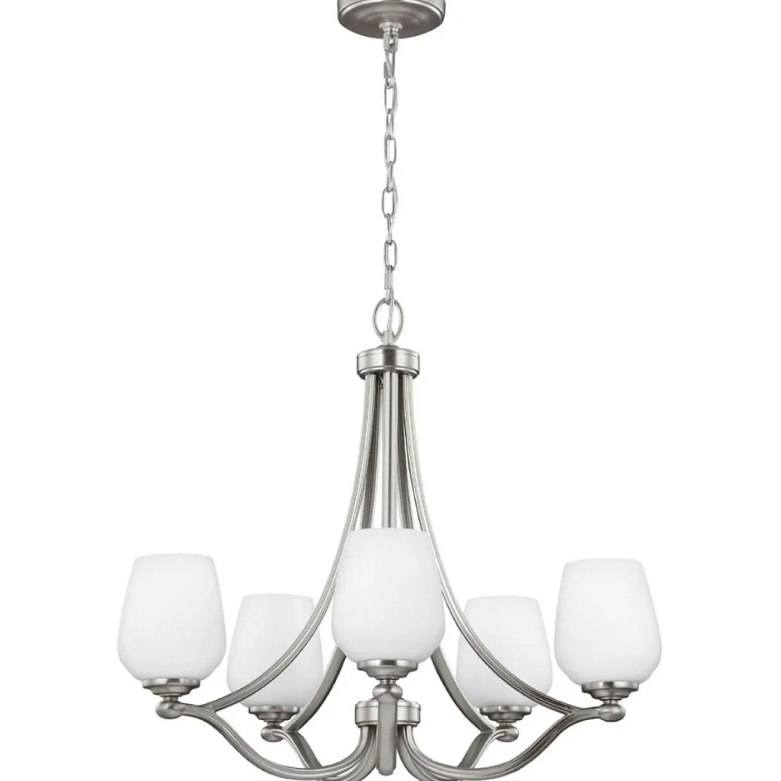 Fashion Srebrna lampa wisząca na 5 żarówek FE-VINTNER5 z serii VINTNER Żyrandole Nowoczesne