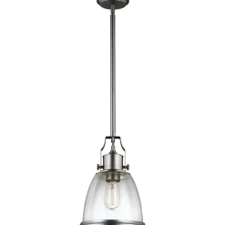 Sklep Kaja Srebrna lampa wisząca, pojedyncza FE-HOBSON-P-M-SN z serii HOBSON