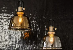 Hot Srebrna lampa wisząca z regulowaną wysokością 9152 | Kaja Oświetlenie Żyrandole Nowoczesne