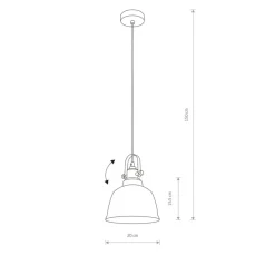 Hot Srebrna lampa wisząca z regulowaną wysokością 9152 | Kaja Oświetlenie Żyrandole Nowoczesne