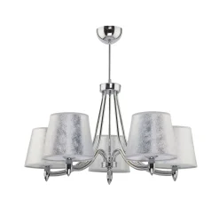 Sklep Kaja Srebrna lampa z abażurami, do salonu JUP 1516 OSKAR | Kaja Oświetlenie