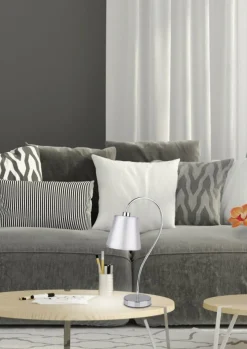 Sklep Kaja Srebrna lampka stołowa na szafkę nocną 41-70760 LUK | Kaja Oświetlenie