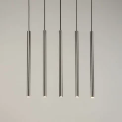 Discount Srebrna listwa ze smukłymi tubami G9 SIG 33618 SOPEL | Kaja Żyrandole Nowoczesne