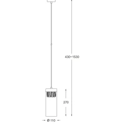 Best Sale Srebrna, punktowa lampa wisząca P0389-01D-F4AC GEM| Kaja Oświetlenie Żyrandole Nowoczesne