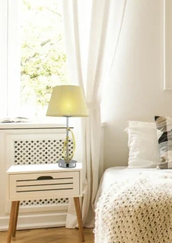 Sklep Kaja Srebrno-złota lampka stołowa do salonu 41-55071 DIVA | Kaja